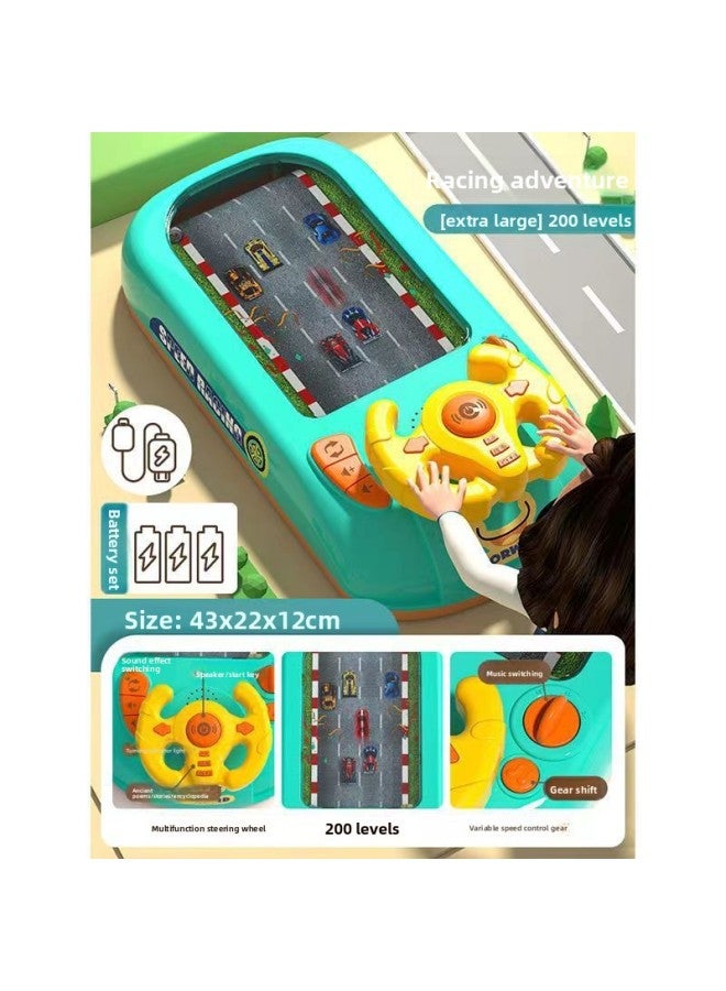 Internet Red Children's Desktop Game Machine Racing to Break through the Great Adventure Mini Simulation Steering Wheel Toy Boy-Year Old